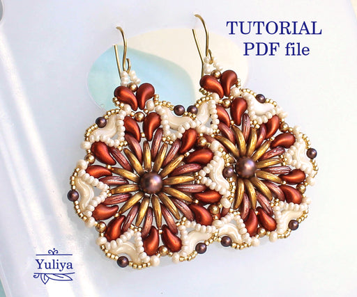 PDF Tutorial earrings "Chrysanthemum"