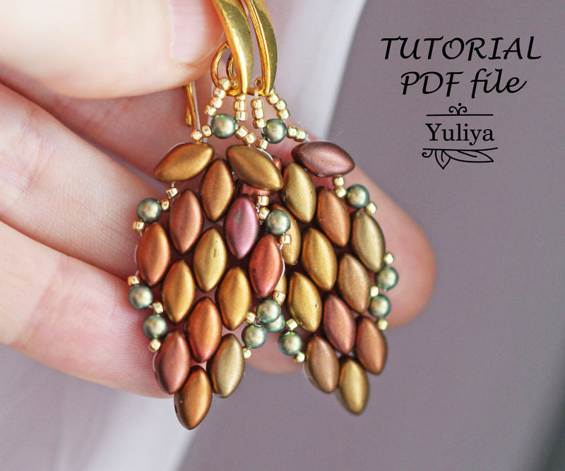 PDF Tutorial earrings "Iris"