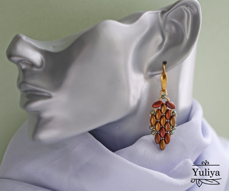 PDF Tutorial earrings "Iris"