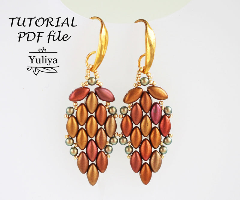 PDF Tutorial earrings "Iris"