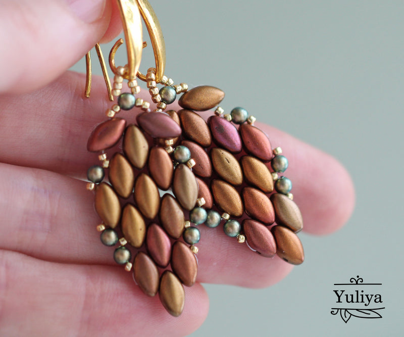 PDF Tutorial earrings "Iris"