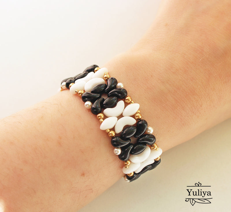 PDF Tutorial Bracelet "Black And White"