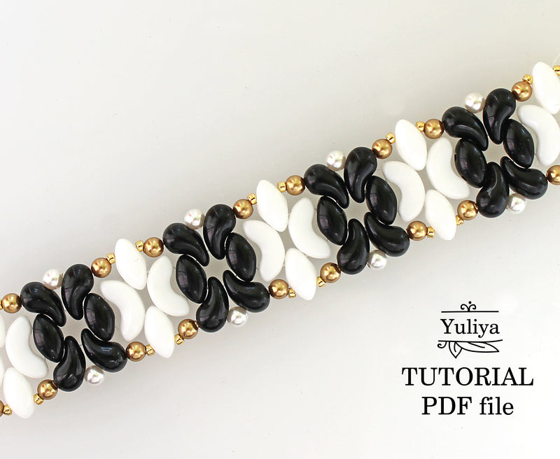 PDF Tutorial Bracelet "Black And White"