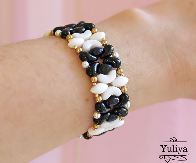 PDF Tutorial Bracelet "Black And White"