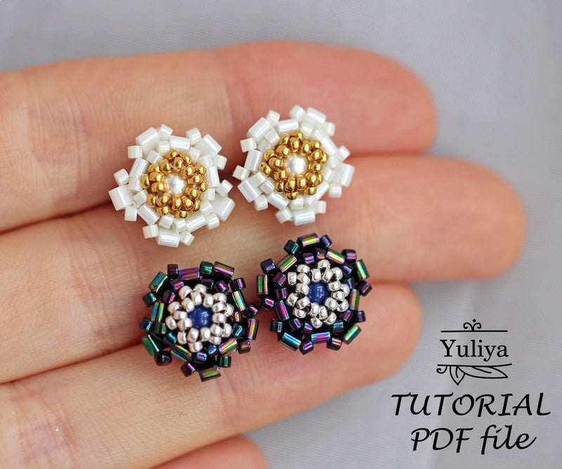 PDF Tutorial Stud Earrings "Janet"