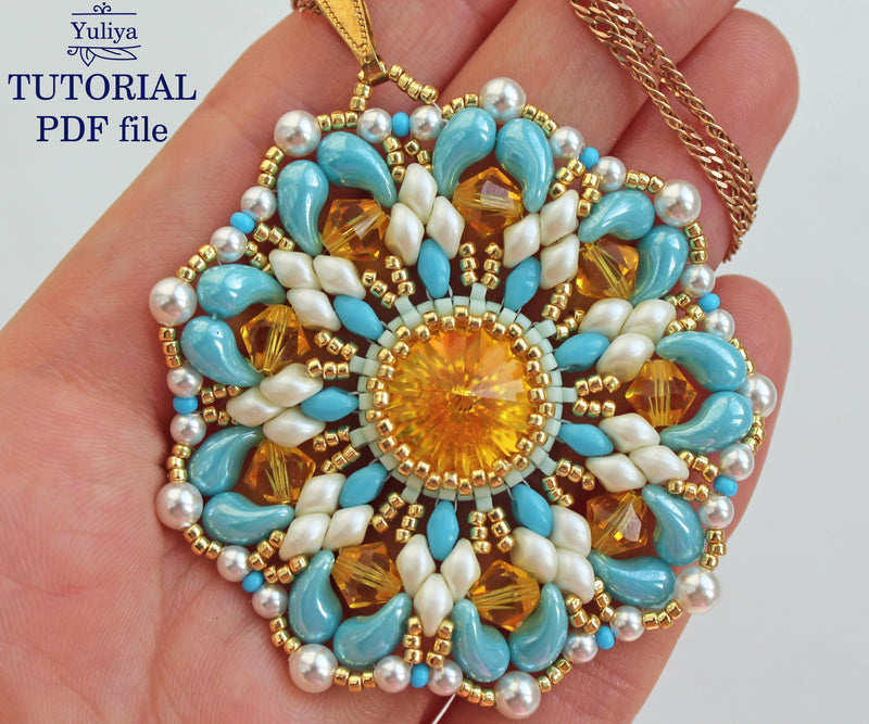 PDF Tutorial Pendant "Sunflower"