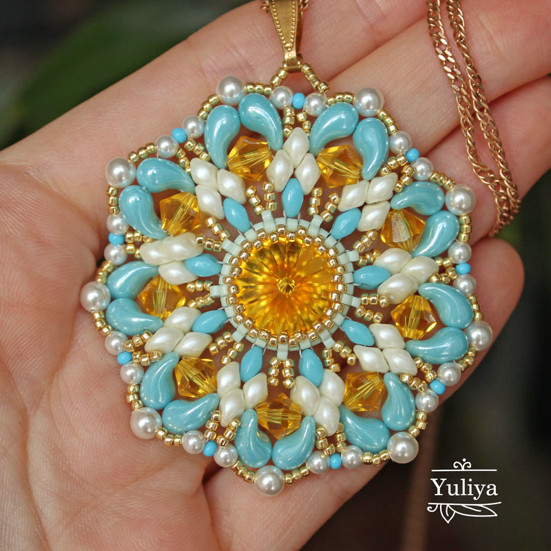 PDF Tutorial Pendant "Sunflower"