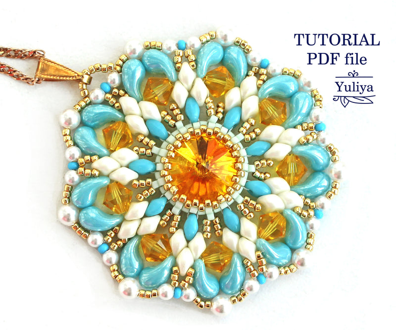 PDF Tutorial Pendant "Sunflower"