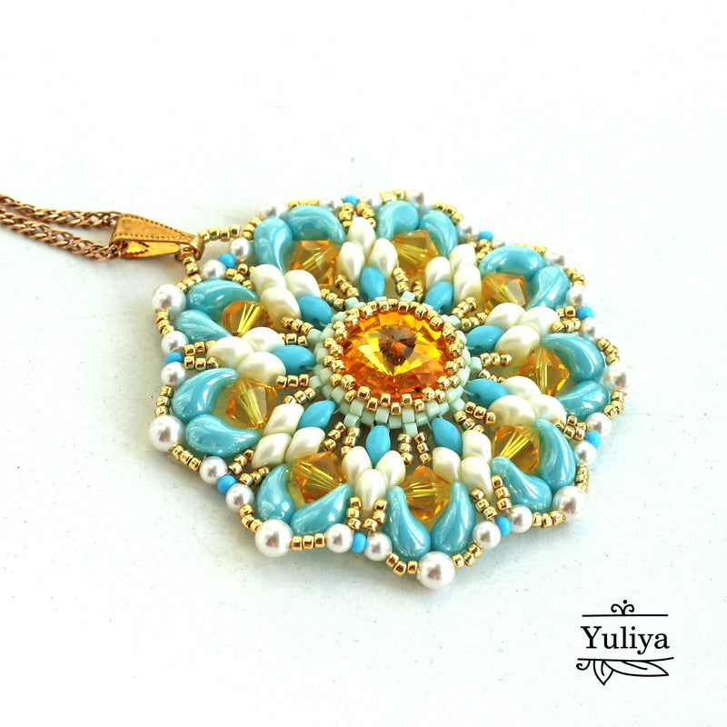 PDF Tutorial Pendant "Sunflower"
