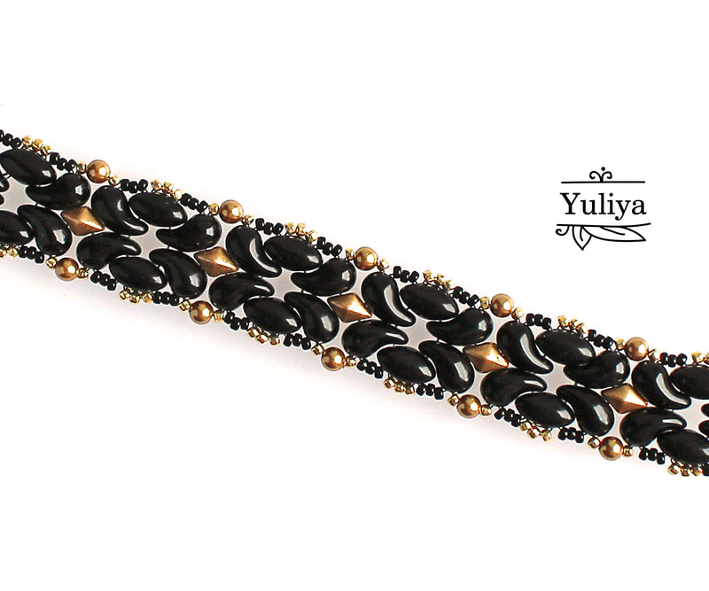 PDF Tutorial Bracelet "Black Owl"