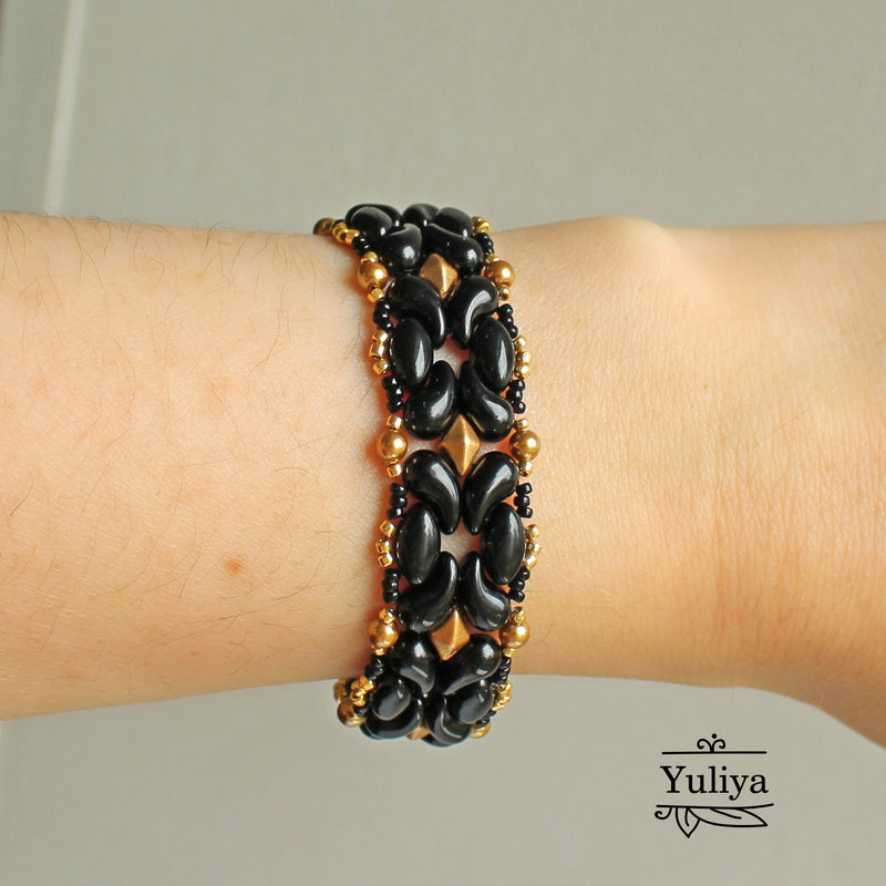 PDF Tutorial Jewelry Set "Black Owl"