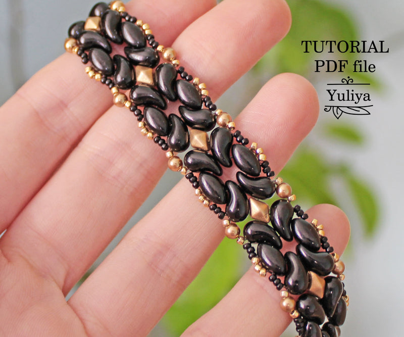 PDF Tutorial Jewelry Set "Black Owl"