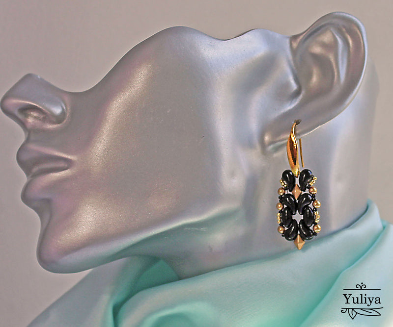 PDF Tutorial Jewelry Set "Black Owl"