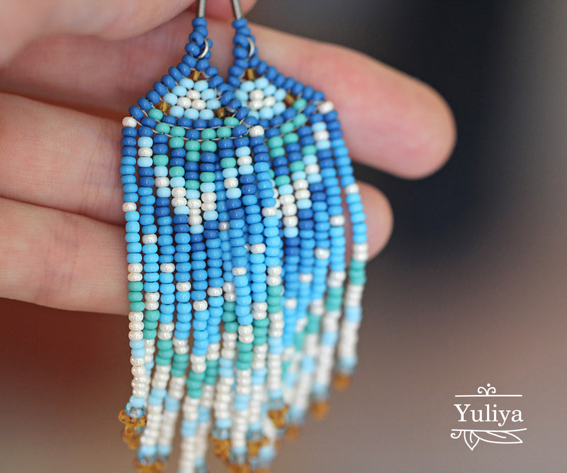 PDF Brick Stitch Earring Pattern (#8)