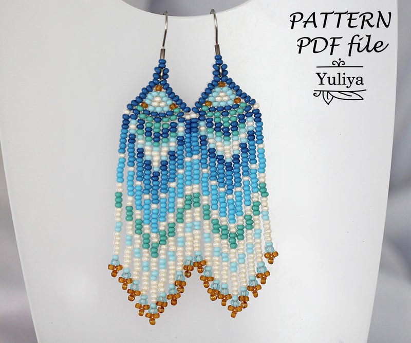 PDF Brick Stitch Earring Pattern (#8)
