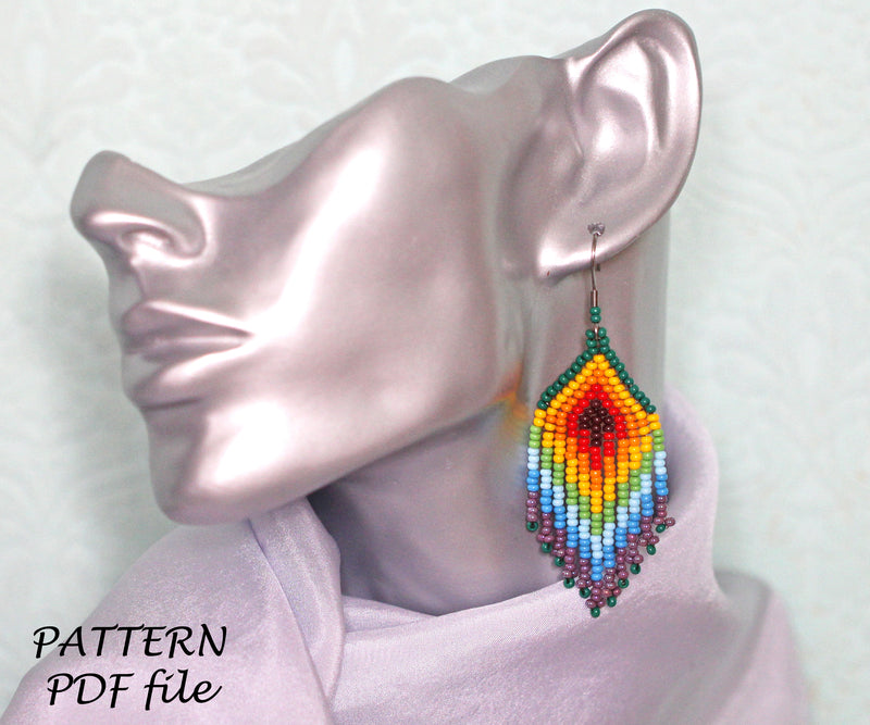 PDF Brick Stitch Earring Pattern (#9)