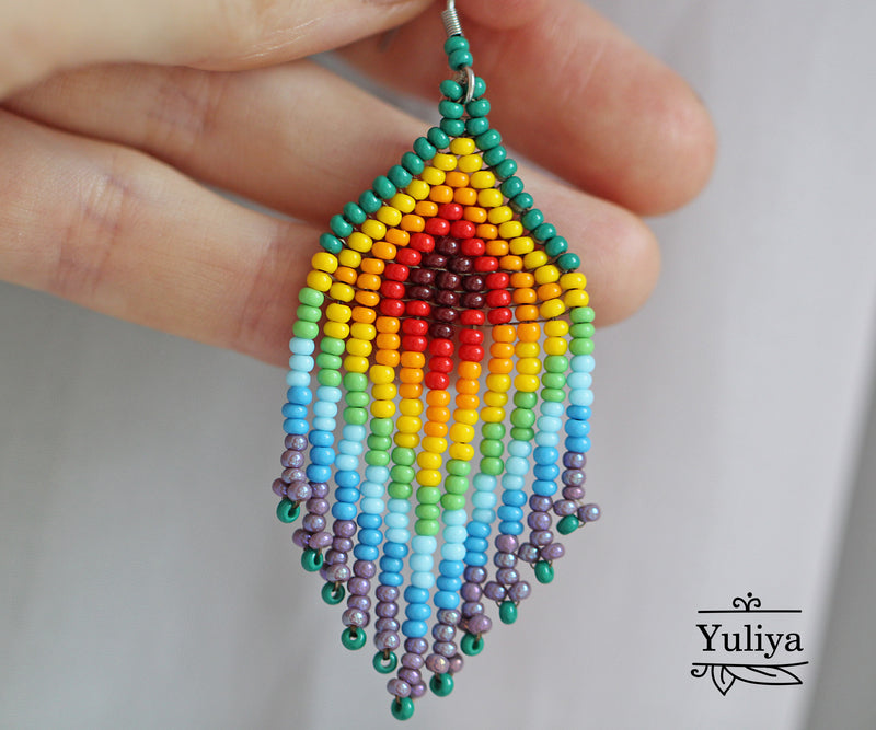 PDF Brick Stitch Earring Pattern (#9)
