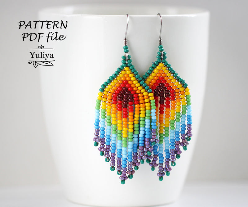 PDF Brick Stitch Earring Pattern (#9)