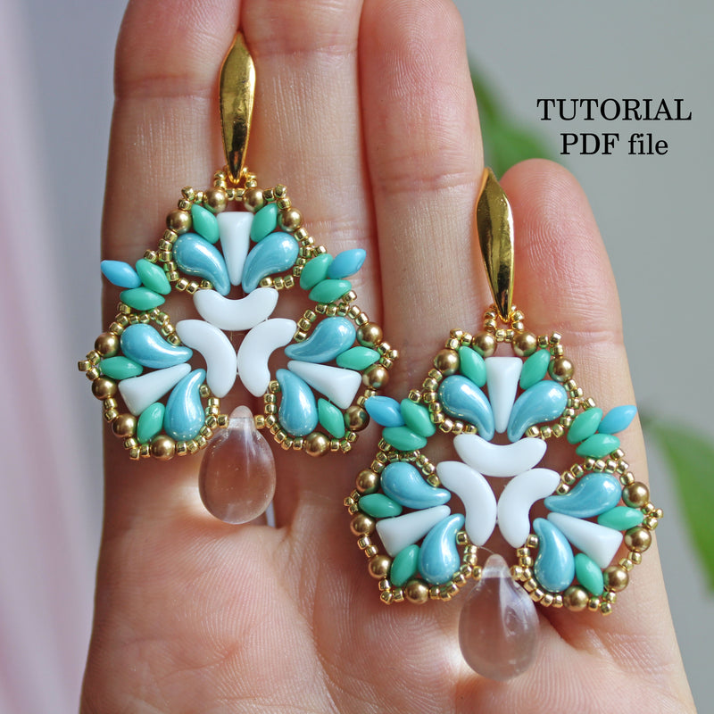 PDF Tutorial Earrings "Clover"