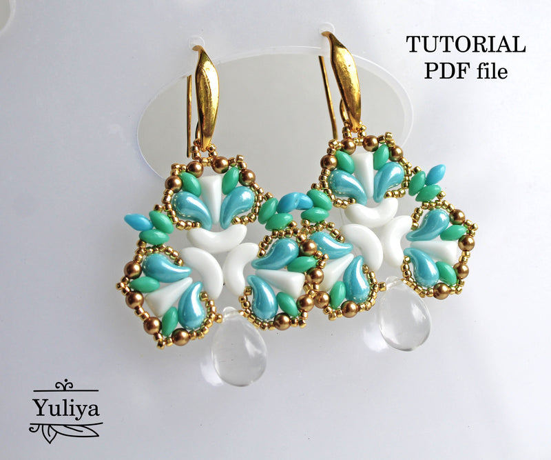 PDF Tutorial Earrings "Clover"