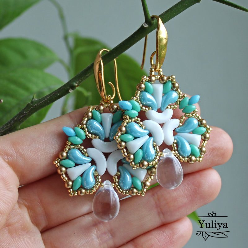 PDF Tutorial Earrings "Clover"