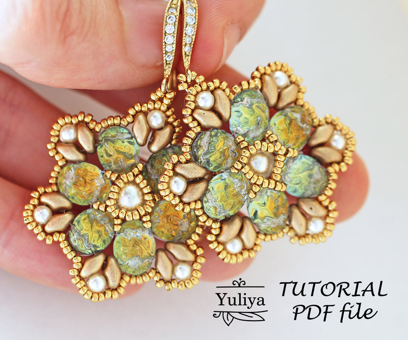PDF Tutorial Earrings "Margie"