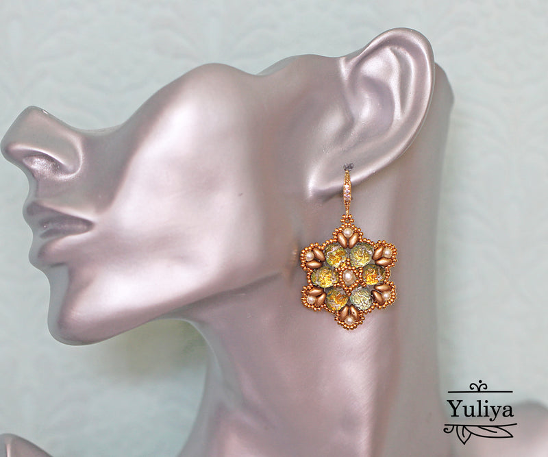 PDF Tutorial Earrings "Margie"