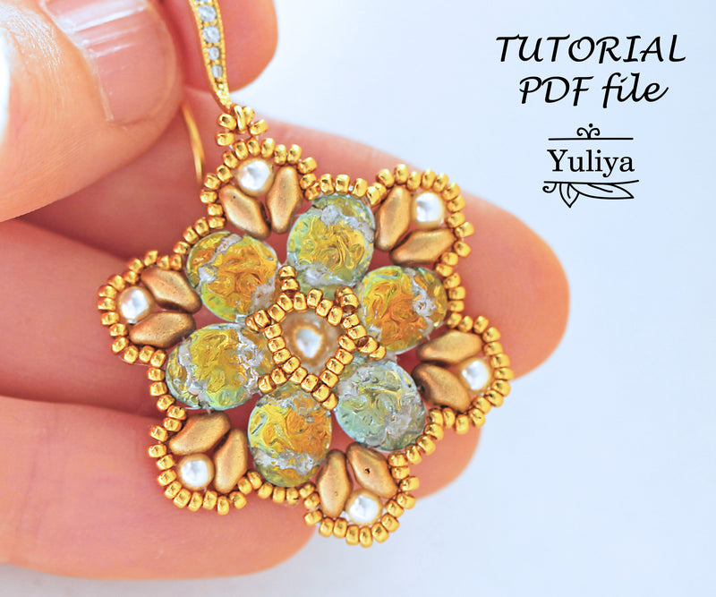 PDF Tutorial Earrings "Margie"