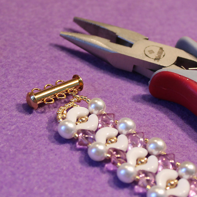 PDF Tutorial bracelet "Lilac and White"