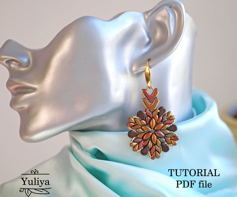 PDF Tutorial earrings "Alla"