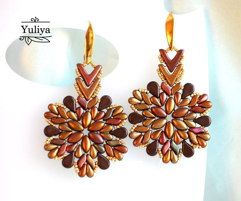 PDF Tutorial earrings "Alla"