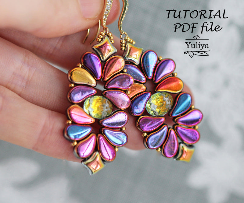 PDF Tutorial Earrings "Brenda"