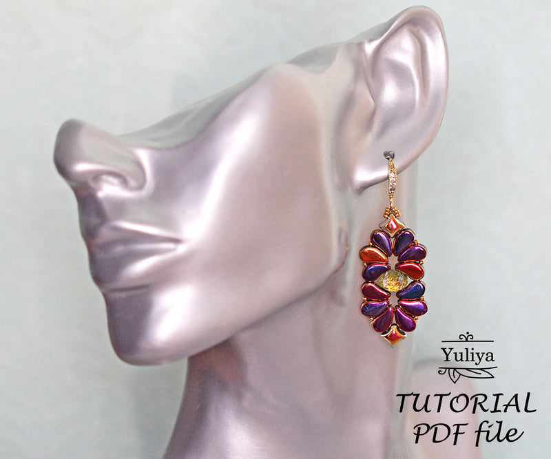 PDF Tutorial Earrings "Brenda"