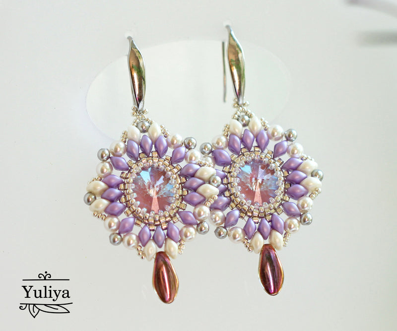 PDF Tutorial Earrings "Lavender"