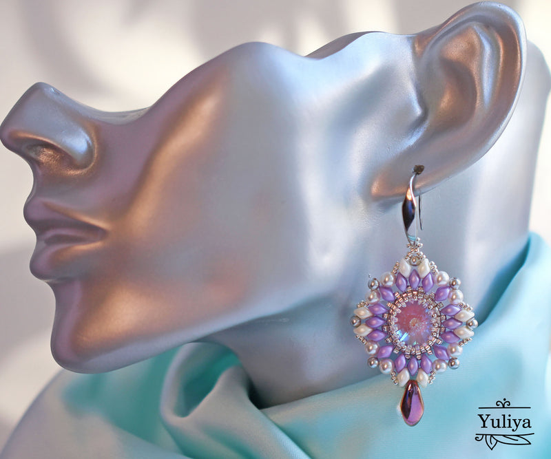 PDF Tutorial Earrings "Lavender"