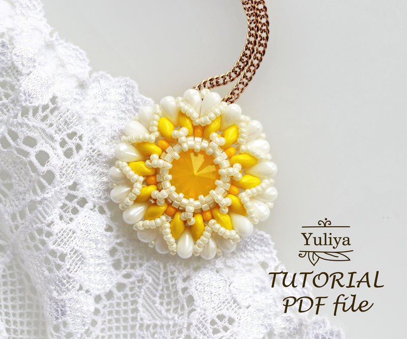 PDF Tutorial Pendant "Chamomile" (Daisy)