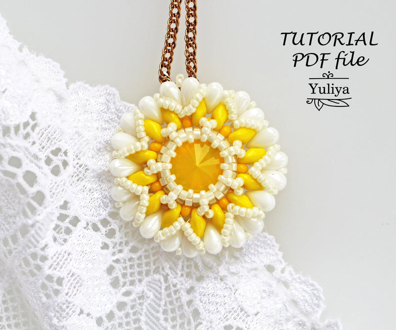 PDF Tutorial Pendant "Chamomile" (Daisy)