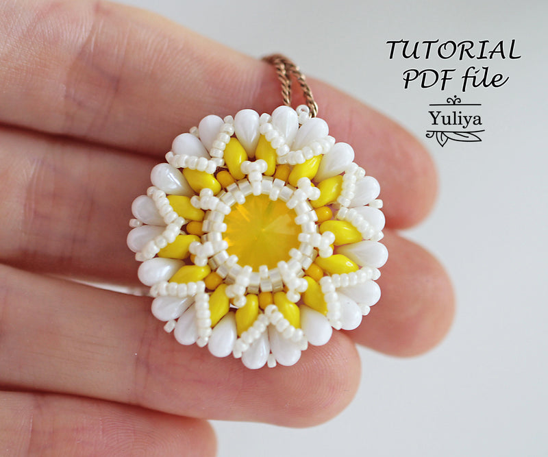 PDF Tutorial Pendant "Chamomile" (Daisy)