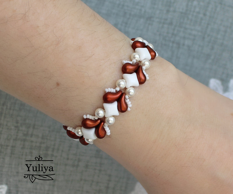 PDF Tutorial Bracelet "Love" with ZoliDuo beads