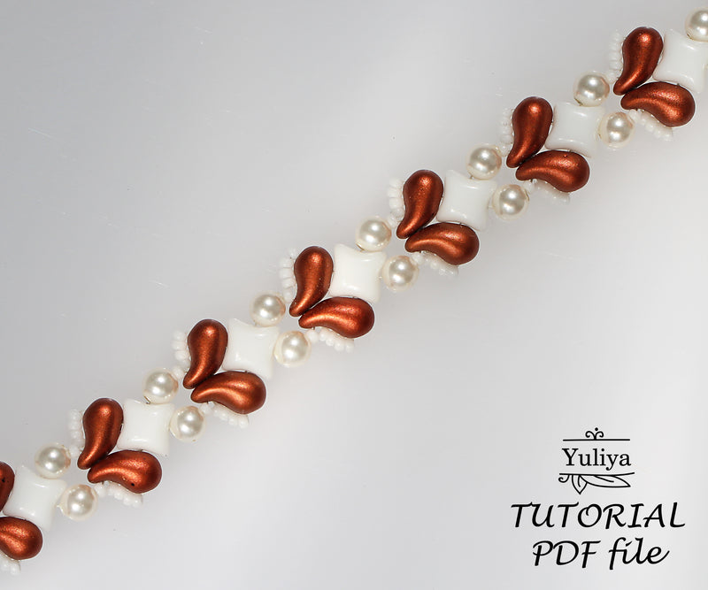 PDF Tutorial Bracelet "Love" with ZoliDuo beads