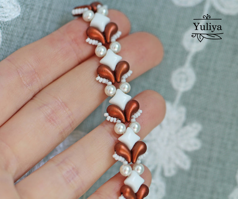 PDF Tutorial Bracelet "Love" with ZoliDuo beads