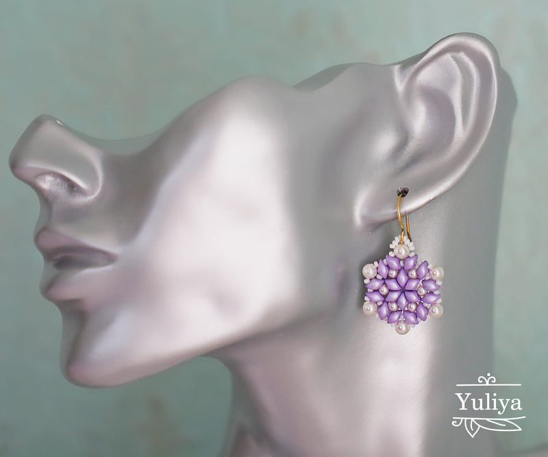 PDF Tutorial Earrings "Snowflake_8"