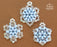 PDF Tutorial Pendants "Three Snowflakes"