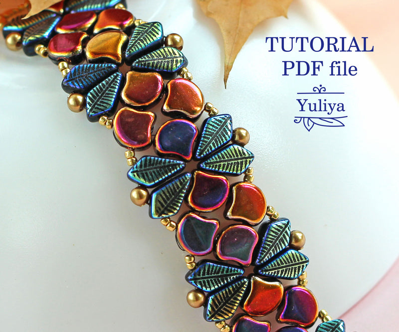 PDF Tutorial Jewelry Set "Autumn Leaves"