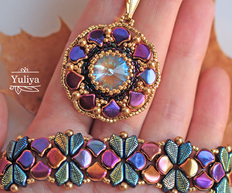 PDF Tutorial Jewelry Set "Autumn Leaves"