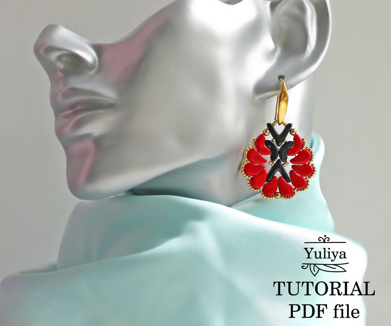 PDF Tutorial Earrings "Carmen"