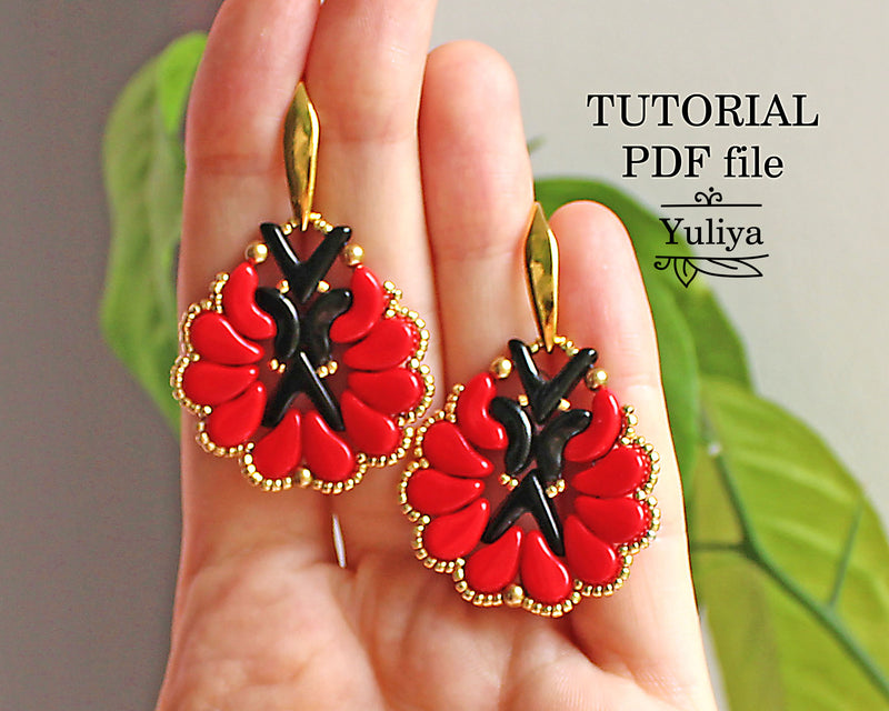 PDF Tutorial Earrings "Carmen"