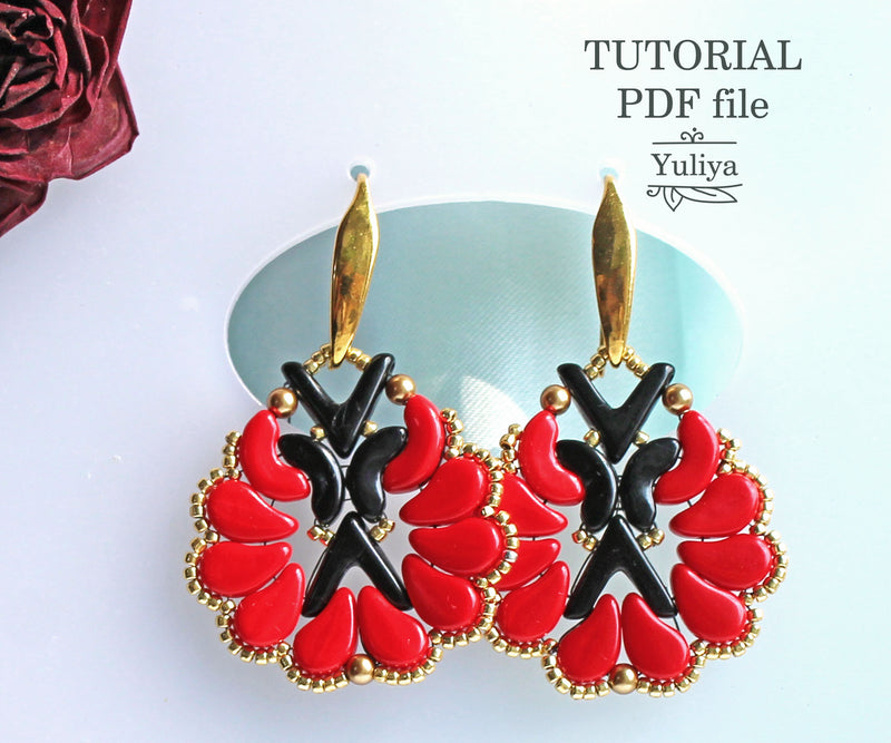 PDF Tutorial Earrings "Carmen"