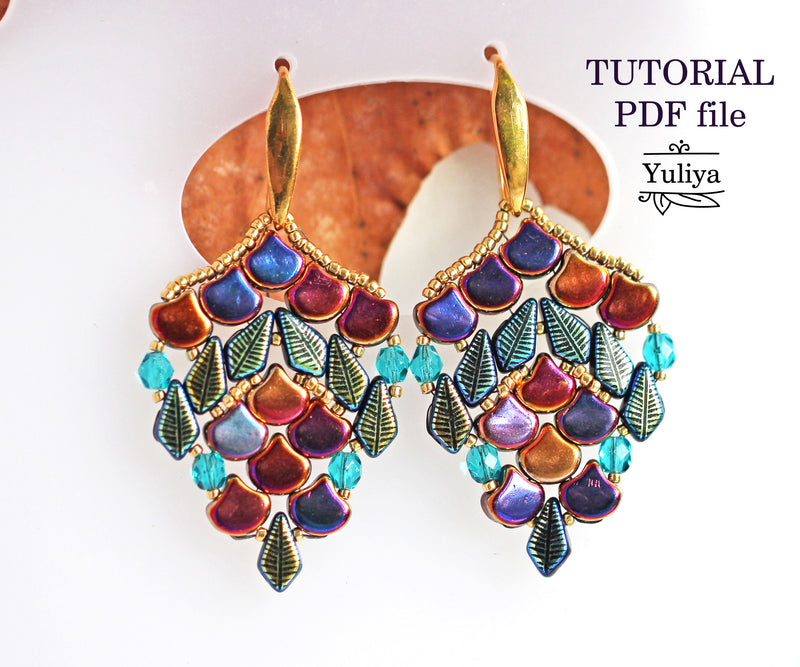 PDF Tutorial Earrings "Autumn Leaves"