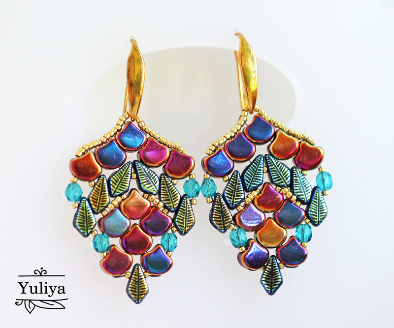 PDF Tutorial Earrings "Autumn Leaves"